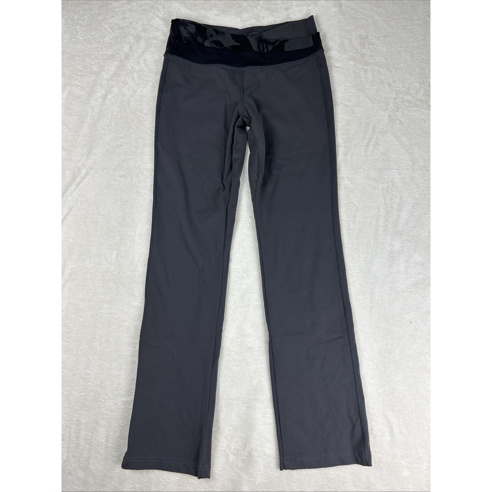 LULULEMON Women Astro Pants 6 Reg Yoga Gym Fitness Exercise Leggings Floral Grey